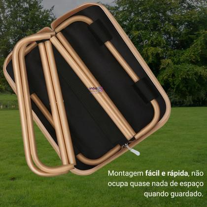 Imagem de Banquinho Banqueta Banco Portatil Dobravel Camping Pesca