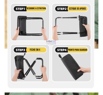 Imagem de Banquinho Banqueta Banco Portatil Dobravel Camping Pesca