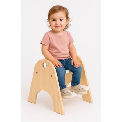 Imagem de Banquinho Escadinha Para Criança 2 Degrau Montessoriana