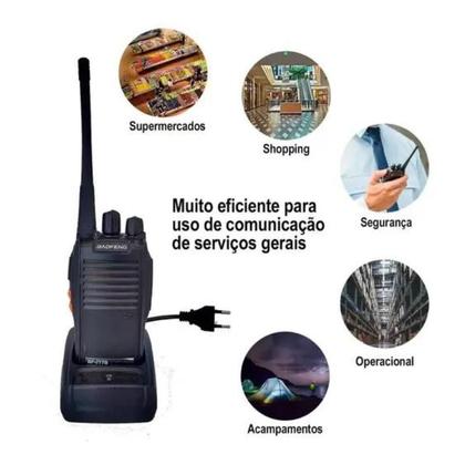 Imagem de Baofeng Kit 4 Radio Walk Talk Comunicador 16 Ch 12km 777s Bandas De Freqüência Vhf/uhf Cor Preto - Envio Rápido