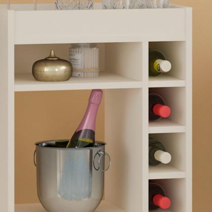 Imagem de Bar Drink Aparador com Espelho e Adega com 6 Nichos