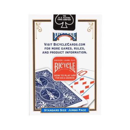 Imagem de Baralho Bicycle Jumbo Index Azul com 52 Cartas + 2 Curingas Copag - 83546