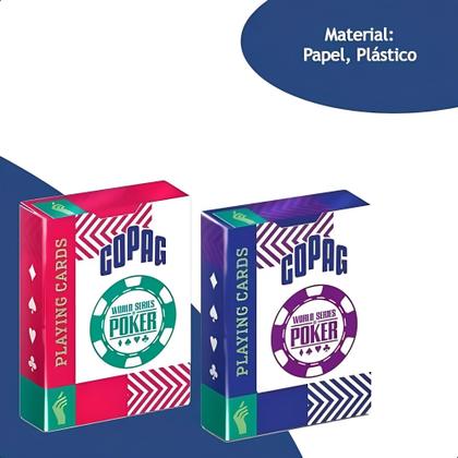 Imagem de Baralho Cartas p/ Jogar World Series Of Poker - Poker Size Ng Sortido e Unitário Copag - 31604
