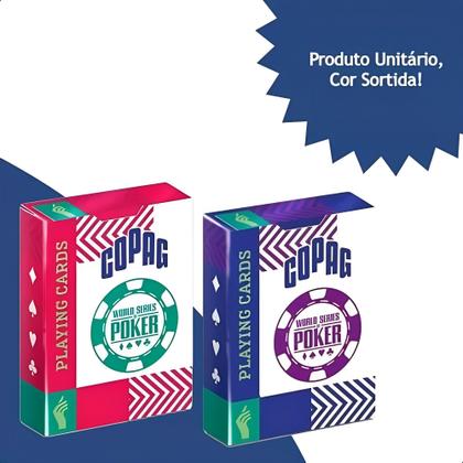 Imagem de Baralho Cartas p/ Jogar World Series Of Poker - Poker Size Ng Sortido e Unitário Copag - 31604