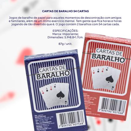 Imagem de Baralho Completo com 54 Cartas Ideal para Jogos em Família