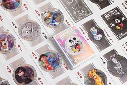 Imagem de Baralho de cartas, bicicleta, aniversário de 100 anos da Disney, holográfico