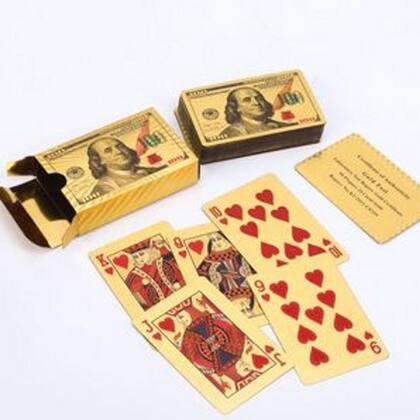 Imagem de Baralho Dólar Poker Cartas Jogos de água Dourado