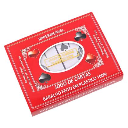 Imagem de Baralho Duplo 100% Plástico Estojo Com 108 Cartas Laváveis