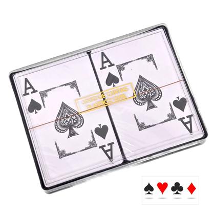 Imagem de Baralho Duplo 100% Plástico Estojo Com 108 Cartas Laváveis