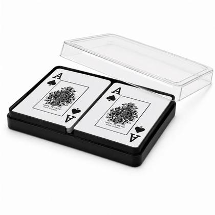 Imagem de Baralho Duplo 108 Cartas 100% Plástico Lavável à Prova Dágua com Estojo