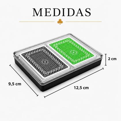 Imagem de Baralho Duplo 108 Cartas 100% Plástico Lavável à Prova Dágua com Estojo