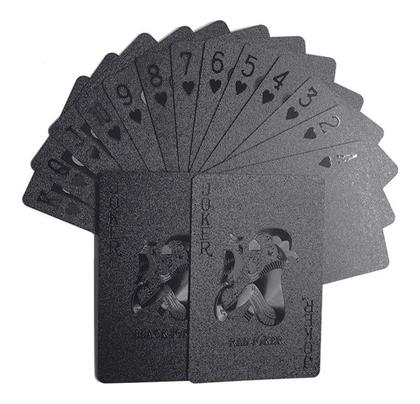 Imagem de Baralho Flexível Black Preto Fosco Carta Prova D' Água Flexível