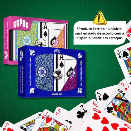 Imagem de Baralho Neoteric Plástico Naipe Grande Estojo Duplo Sortido e Unitário Copag - 31126