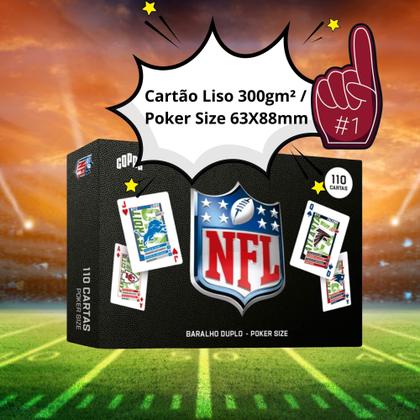 Imagem de Baralho NFL Duplo 110 Cartas Copag - 34595
