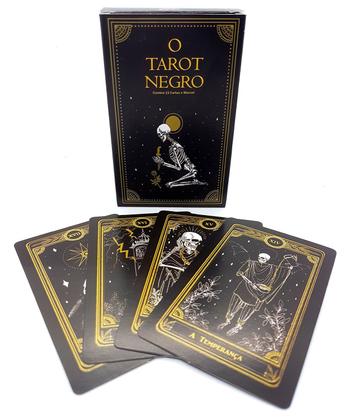 Imagem de Baralho O Tarot Negro 22 Cartas Com Manual Tarô Negro Novo