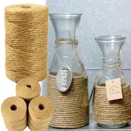 Imagem de Barbante Sisal 3mm Rolo 300 Metros Artesanato 100% Natural
