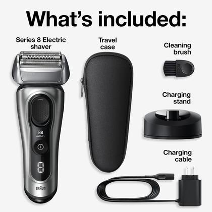 Barbeador elétrico Braun Series 8 8517s para homens molhados e