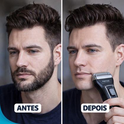 Imagem de Barbeador Elétrico Kemei 6558 Máquina De Barbear Masculina Aparador De Barba Portátil Entrega Ágil