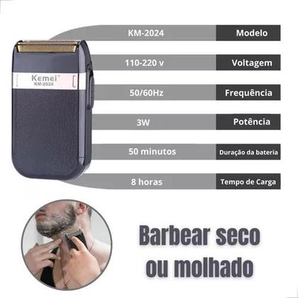 Imagem de Barbeador Elétrico Kemei Shaver KM-2024: O Futuro do Barbear