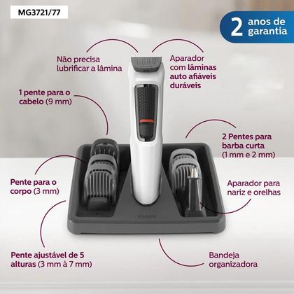 Imagem de Barbeador Elétrico Philips MG3721 Multifuncional Serie 3000