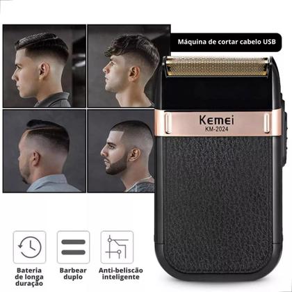 Imagem de Barbeador Kemei Classic Shaver KM-2024: Excelência em Elegância e Praticidade