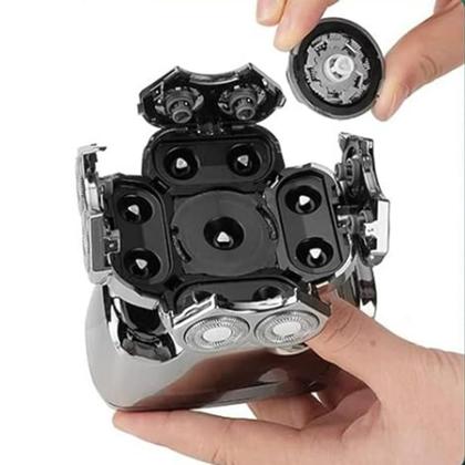 Imagem de Barbeador Navalha Com 9 Cabeças Flexíveis Design Ergonômico