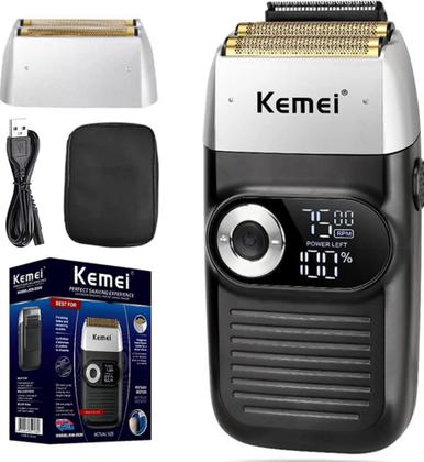 Imagem de Barbeador Shaver Eletrico Sem Fio Maquina Bivolt Kemei 2026