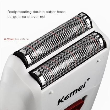Imagem de Barbeador Shaver Kemei Km-3382 Branco 100v-240v Elétrico Sem Fio Recarregável Portátil