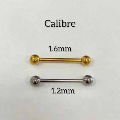 Imagem de Barbell de Titânio com Rosca Externa - Alta Resistência e Hipoalergênico
