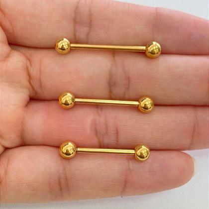 Imagem de Barbell de Titânio com Rosca Externa - Alta Resistência e Hipoalergênico