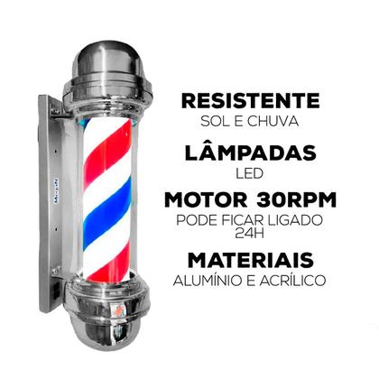 Imagem de Barber Pole Poste Para Barbearia 65cm Sem Globo 220v - Megan