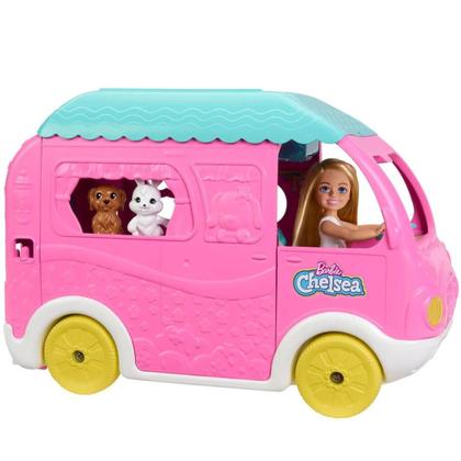 Imagem de Barbie Chelsea Trailler De Acampamento 2 Em 1 Hnh90 - Mattel