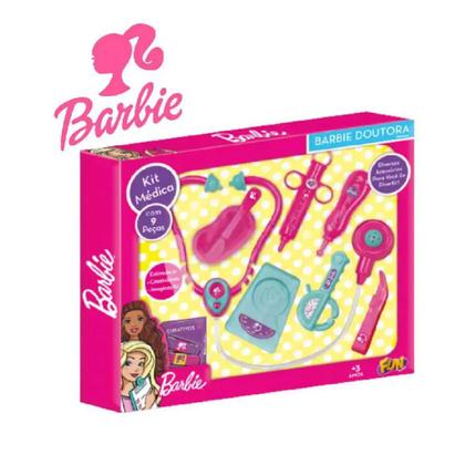 Imagem de Barbie Doutora Kit Médica Com 9 Peças F0058-0 - Fun