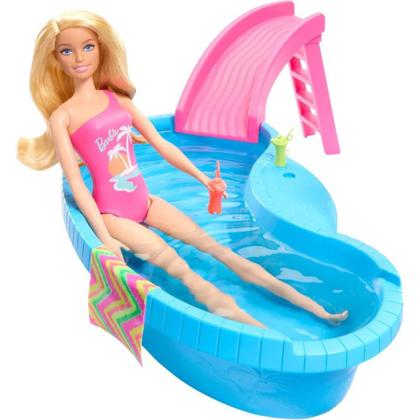 Imagem de Barbie Estate Piscina GLAM com Boneca Loira