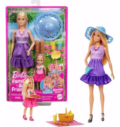 Imagem de Barbie family malibu e chelsea cj piquenique unidade jbf43 - mattel