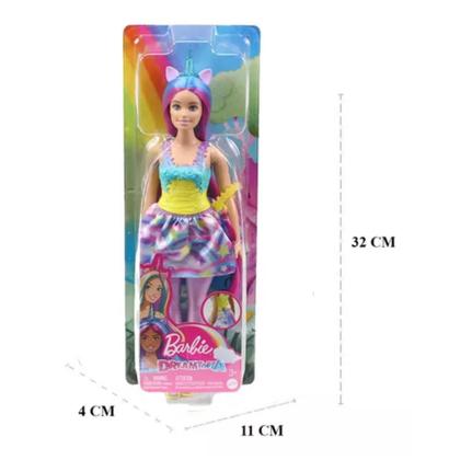 Imagem de Barbie Fantasia Boneca Unicórnio Chifre Azul - 194735055968