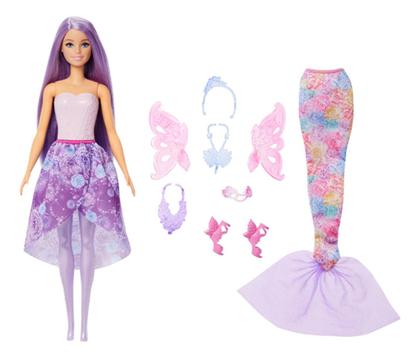 Imagem de Barbie Fantasy Looks Fada E Sereia 2 Em 1 Orig. Mattel Jcp74