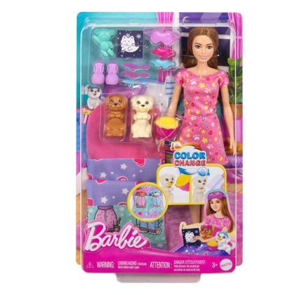 Imagem de Barbie Festa Do Pijama Com Cachorrinhos Boneca Acessórios