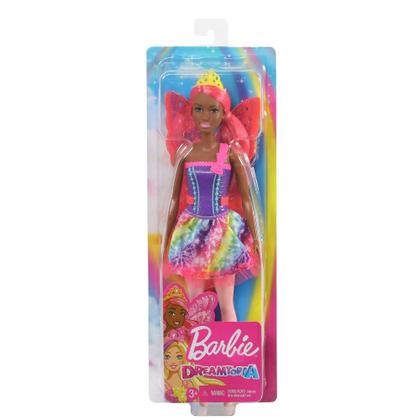 Imagem de Barbie GJK01 Dreamtopia Fairy Doll com asas rosas, 3 a 7 anos, Multicolor