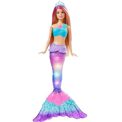 Imagem de Barbie Sereia Com Luz Arco Íris Que Brilha Na Água Mattel