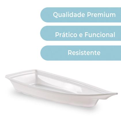 Imagem de Barca Barco Açai Sushi Sashimi 42x18x7cm Grande Branco
