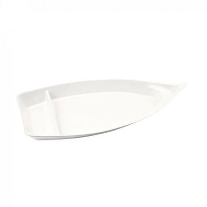 Imagem de Barca para Sushi em Melamina Premium 25,5 Cm Branca Bestfer