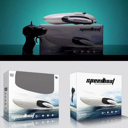 Imagem de Barco de controle remoto lancha speed boat dupla face para brincadeiras na água
