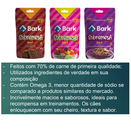 Imagem de Bark Sobremesa Petisco Bifinho Para Cão MIX 60g KITX3