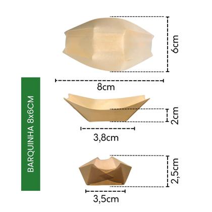 Imagem de Barquinha Lâmina de Madeira 8x6cm Biodegradável - 1.000un