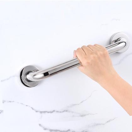 Imagem de Barra Alça Seguranca Apoio Corrimão Banheiro 40cm Alta Qualidade Inox 2 Pcs Nota Fiscal Pronta Entrega