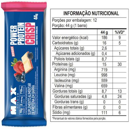 Imagem de Barra Crisp Power protein Max Titanium Deliciosa 44g Cx 12un