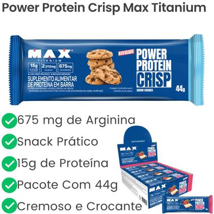 Imagem de Barra Crisp Power protein Max Titanium Deliciosa 44g Cx 12un