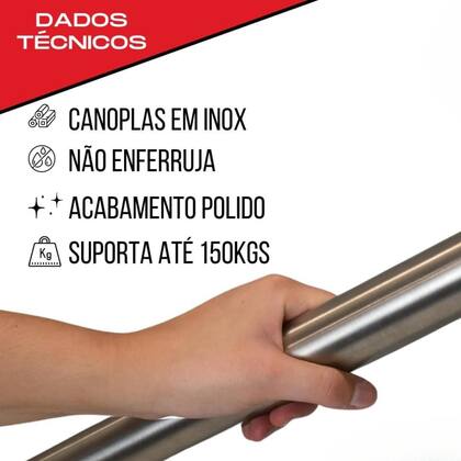 Imagem de Barra de Apoio 80cm Alça de Segurança Banheiro Corredor Box Idosos Cadeirantes Deficientes Resistente Acessibilidade