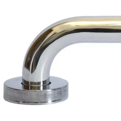 Imagem de Barra de Apoio Aço Inox 40cm Kit 3 Unidades Acessibilidade Cadeirante Idoso Deficiente Banheiro Box Suporte Segurança Corrimao Parede